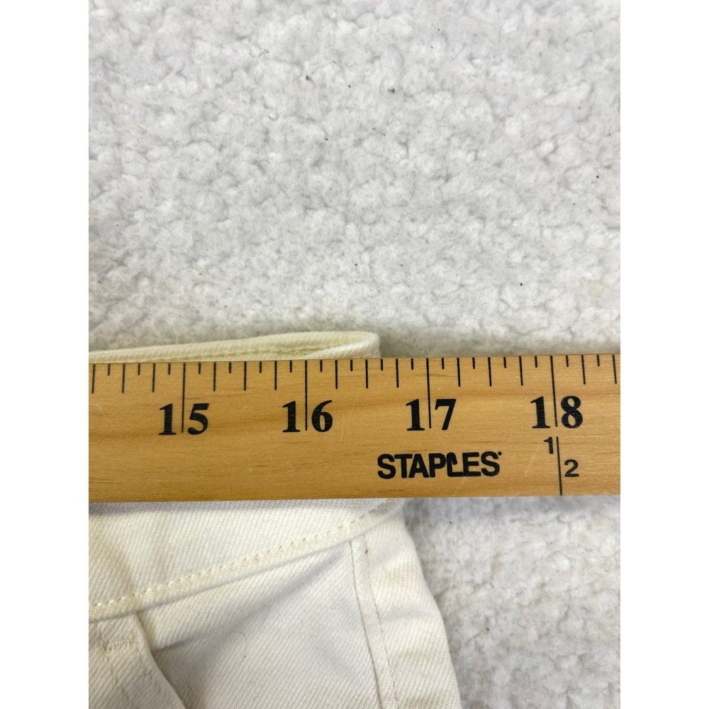 Everlane Straight Leg Crop Pants Women's Size 16 White Cotton Stretch Casual - Picture 2 of 9